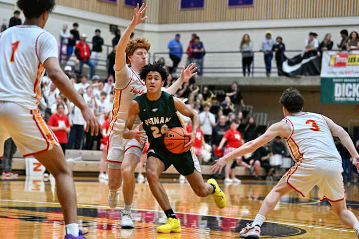 a Putnam North Eugene 5A Oregon boys basketball quarterfinal 2024 Leon Neuschwander 55